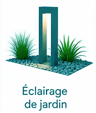 éclairage de jardin